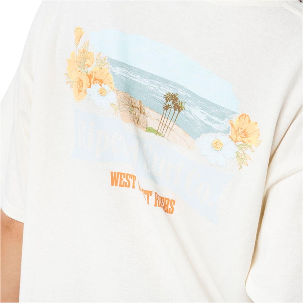 2026 Rip Curl Womens Half Moon Bay Heritage Tee 0NMWTE - Bone